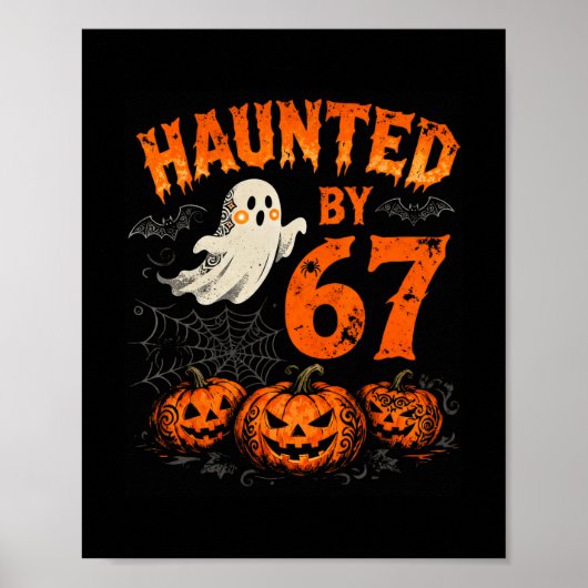 Poster Halloween Haunted Six Seven Number Gen Alpha Slang (Devant)