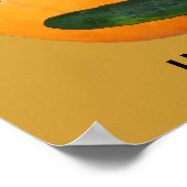 Poster Halloween heureux - Visage Citrouille non coupé (Coin)