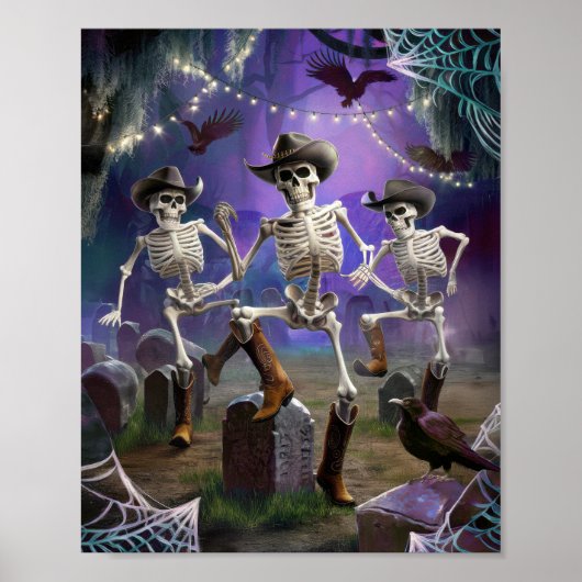 Poster Halloween Hoedown Throwdown, Skeleton Shodown (Devant)