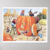 Poster Halloween Jack o' Lantern Mice Imprimer (Devant)