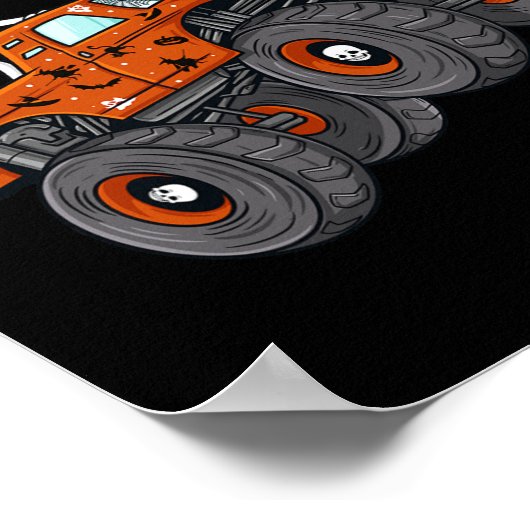 Poster Halloween Jack-o'-lantern Monster Truck Toddler Bo (Coin)