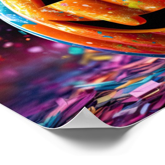 Poster Halloween Jack O’Lantern Neon Pop Art (Coin)