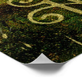 Poster Halloween Jack-o-Lantern nuit de récolte par les e (Coin)