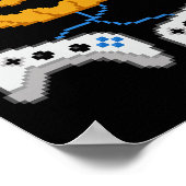 Poster Halloween Jack-o'-lantern Pixeleleled Jeu Gamer Bo (Coin)