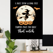 Poster Halloween Je Viens De Faire Un Test D'ADN Annivers (Bureau à domicile)