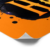 Poster Halloween joyeuse - Sorcière en vol Broom (Coin)