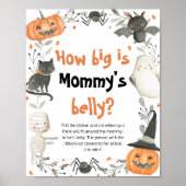 Poster Halloween la taille de maman's Belly Shower jeu (Devant)