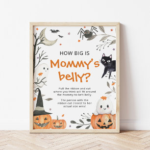 Poster Halloween la taille de maman's Belly Shower jeu