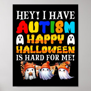 Poster Halloween Les Enfants Ont L'Autisme Heureux Hallow