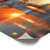 Poster Halloween Letter Glowing M Wall Art for Kids Rooms (Coin)