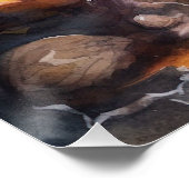 Poster Halloween Lhassa Apso Avec Peur Citrouille (Coin)