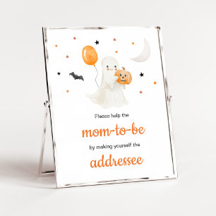 Poster Halloween Little Boo Baby shower Enveloppe Station