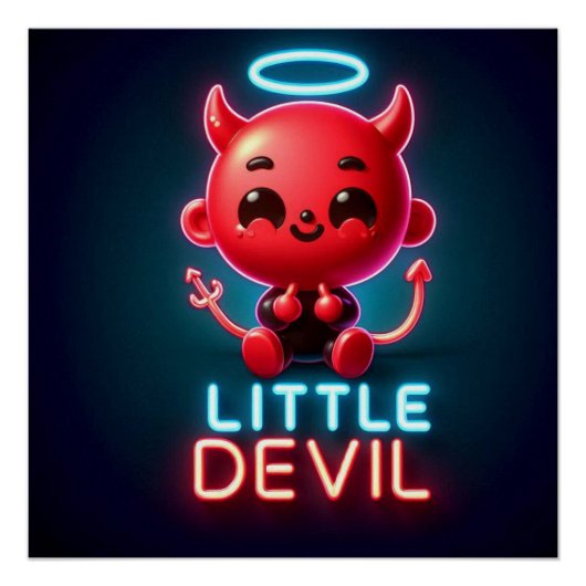 Poster Halloween Little Red Devil (Devant)