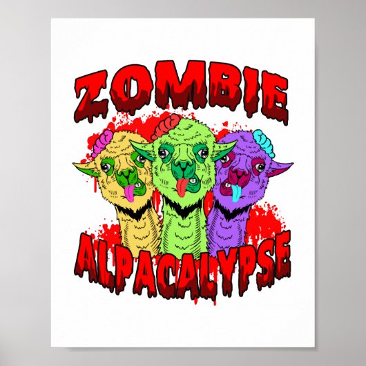Poster Halloween Llama Alpaca Funny Lama Glama Cool Cadea (Devant)