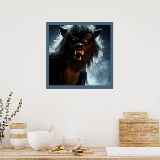 Poster Halloween - Loup-garou 1 (Cuisine)