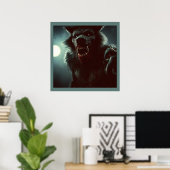 Poster Halloween - Loup-garou 2 (Bureau à domicile)