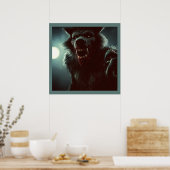 Poster Halloween - Loup-garou 2 (Cuisine)