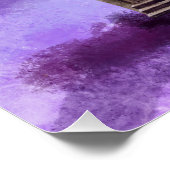 Poster Halloween Maison hantée avec lune et mur de chaume (Coin)