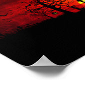 Poster Halloween Maison hantée Éffrayante sorcière effray (Coin)