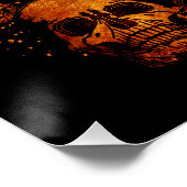 Poster HALLOWEEN MAISON HANTÉE ÉPouvantable CRÂNES (Coin)
