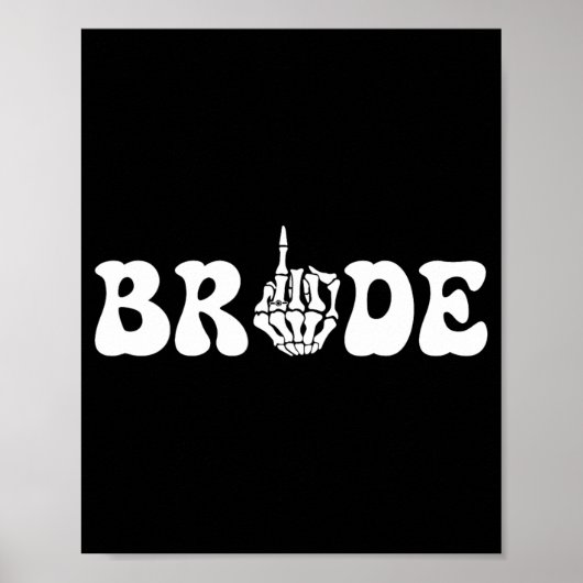 Poster Halloween mariée Mariage Groom Skeleton Couple Mat (Devant)