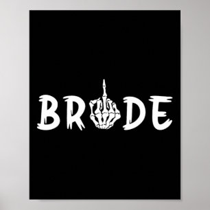 Poster Halloween mariée Mariage Groom Skeleton jusqu'à la