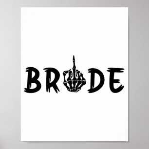 Poster Halloween mariée Mariage Groom Skeleton jusqu'à la