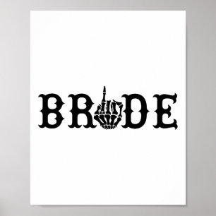 Poster Halloween mariée Mariage Groom Skeleton jusqu'à la
