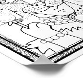 Poster Halloween Masquerade Chat Coloration Page d'art Po (Coin)