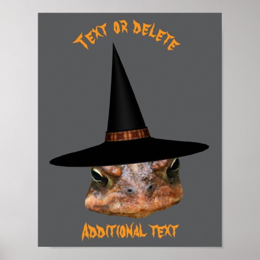 Poster Halloween Mean Toad Face personnalisée (Devant)