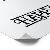 Poster Halloween mignonne drôle Whimsical Broom (Coin)