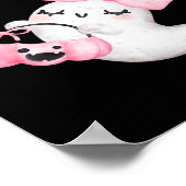 Poster Halloween mignonne rose Fantôme Automne Vêtements  (Coin)