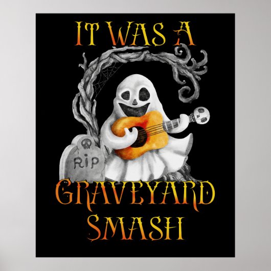 Poster Halloween Monster Mash Ghost Graveyard Smash (Devant)