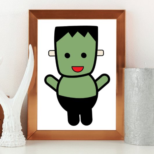 Poster Halloween monstre Frankenstein