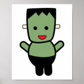 Poster Halloween monstre Frankenstein (Devant)
