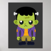 Poster Halloween monstre Frankenstein Green (Devant)