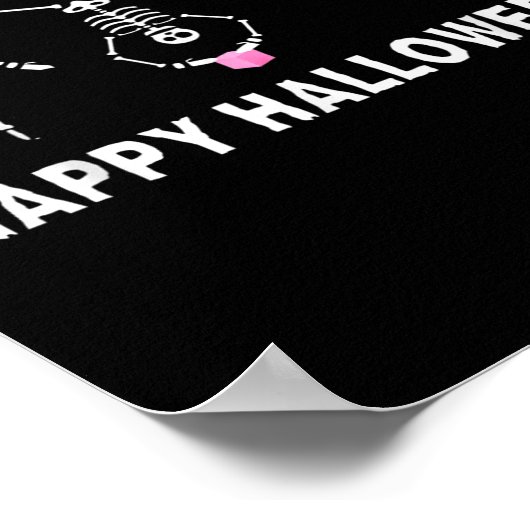 Poster Halloween Montessori Teacher Skeleton Dancing Educ (Coin)