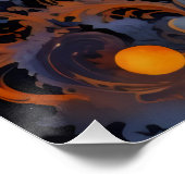 Poster Halloween Night Magic - Chat & Citrouille (Coin)