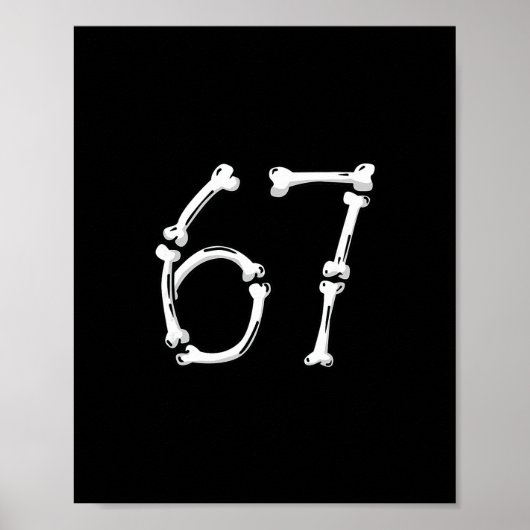 Poster Halloween Number 6 7 Bones Skeleton Costume  (Devant)