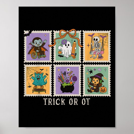 Poster Halloween Occupational Therapy Trick Or Ot Therapi (Devant)