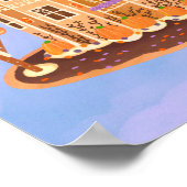 Poster Halloween pain d'épices Maison hantée Art Imprimer (Coin)