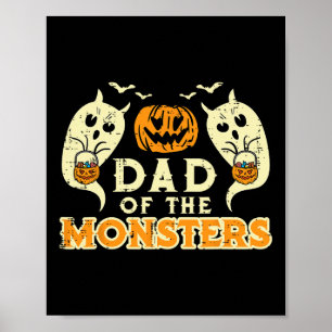 Poster Halloween Papa De Monsters Drôle Famille Costume P