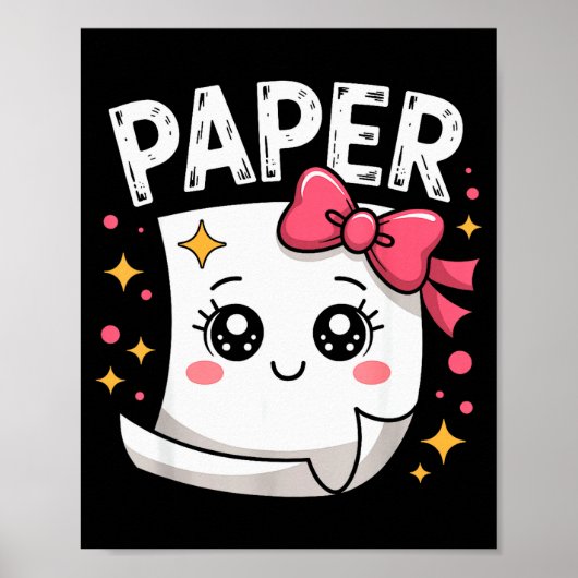 Poster Halloween Paper Scissors Rock Matching Cute Paper  (Devant)