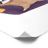 Poster Halloween paresse, citrouille, chauve-souris, arai (Coin)