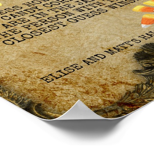 Poster Halloween partie jeu Compter le Corn Candy (Coin)