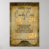 Poster Halloween partie jeu Compter le Corn Candy (Devant)