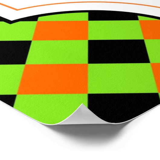 Poster halloween partie signe astuce ou traiter les pieds (Coin)