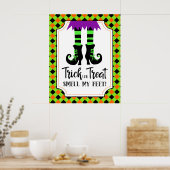 Poster halloween partie signe astuce ou traiter les pieds (Cuisine)