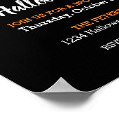 Poster Halloween Party Boo Ghosts Black Invitation (Coin)