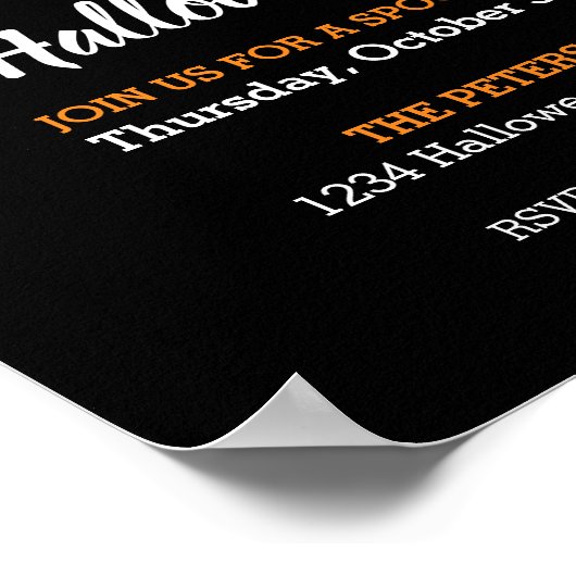 Poster Halloween Party Boo Ghosts Black Invitation (Coin)